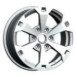 12 Inch 6 Hole Silver Machine Face PCD 108 Light Truck Wheel - Image 2