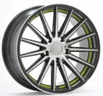 Oy17158 13-17" Black Machine Face Red Undercut Alloy Car Wheel Rim - Image 4