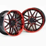17 Inch 4X100/4X114.3 Gloss Black Red Alloy Wheel Rims