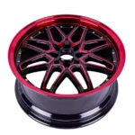 17 Inch 4X100/4X114.3 Gloss Black Red Alloy Wheel Rims - Image 3