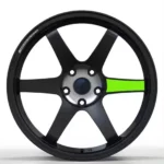 18X8 5X108 Gloss Black Green Tinted Wheel 43mm Rim - Image 2