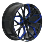 18X8 5X108 Gloss Black Green Tinted Wheel 43mm Rim