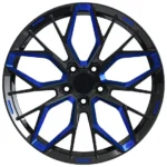 18X8 5X108 Gloss Black Green Tinted Wheel 43mm Rim - Image 4