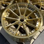 2 Piece Alloy Rims Brushed Gold Forged Car Wheel for Passenger Car - Image 2
