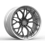 2-Piece Forged Aluminum Alloy Wheels Gunmetal Customized OEM/ODM Car Rim with Rivets - Image 4