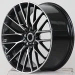 5 Holes Aluminum Alloy Wheel Black Machined Car Wheel Suit for Sedan Car - Image 3