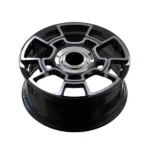 5 Holes Black Car Wheel Silver Machined Face Forged Car Wheel - Image 3