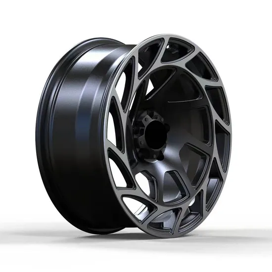 5-Holes-Black-Car-Wheel-Silver-Machined-Face-Forged-Car-Wheel 5 Holes Black Car Wheel Silver Machined Face Forged Car Wheel - Image 1