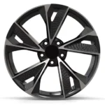 5-Holes Black Painting Replica Aluminum Alloy Passenger Car Wheel - Image 2