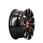 5 Holes Car Wheel Aluminum Alloy Wheel Rim Passenger Car Rim with Red Lip - Image 2