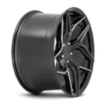 5 Holes Durable Black Face and Silver Lip Monoblock Forged Car Wheel Rim - Image 3