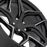 5 Holes Durable Black Face and Silver Lip Monoblock Forged Car Wheel Rim - Image 4