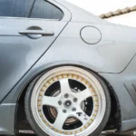 5 Holes Gold Rivet 18 19 Inch Black Machined Face Aluminum Alloy Car Wheels - Image 3