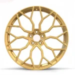 5 Holes Golden Finished Car Wheel High Performance Forged Aluminum Alloy Car Wheel - Image 2