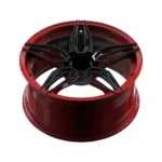 5 Holes Hyper Black and Red Machined Lip Alloy Car Wheel Forged Car Wheels - Image 3