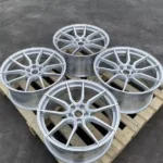 5 Holes Silver Aluminum Alloy Car Wheel Durable Forged Wheel Rims