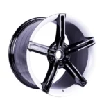 5 Holes Silver Aluminum Alloy Replica Car Wheel Rims