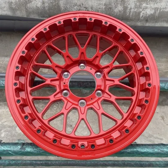6 Holes off-Road SUV Red Aluminum Alloy Car Wheel Rims Aftermarket Wheels for Cars