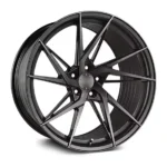 Aftermarket Matte Black 5 Holes Aluminum Alloy Car Wheel Rims with Beautiful Spokes - Image 2