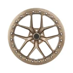 Forged 5-Hole Gold Chrome Aluminum Alloy Car Rims Wholesale - Image 2