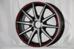 Black Machine Face 13 14 15 Car Racing Mag Wheels PCD 98~100 with 4/5 Hole Aftermarket Alloy Wheels