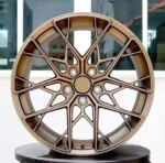 Bronze 5X108 Forged Aluminum Alloy Car Wheels Brushed - Image 3