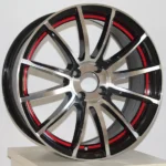 Brozen Wheel 17inch Black Machined Face Red Color Rims - Image 3