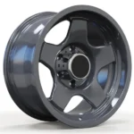 Classic Five Spoke Bright Black 4X4 Offroad Alloy Wheel Rim 6X139.7 - Image 2
