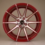 Custom Alloy Wheel Auto Parts Red Color Rims - Image 2