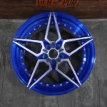 Customize Finishing and Size 5 X 114.3 Oy17052 Forged Rims 3 Piece Forged Aluminum Alloy Wheels Blue - Image 2