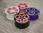 Cute Heart-Shaped Women Girl Lady Pink Custom OEM/Aftermarket Rims in Various Sizes Suitable for Various Luxury Cars. - Image 4