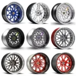 Deep-Concave Staggered Alloy Car Wheel Rims Polished Silver Chrome