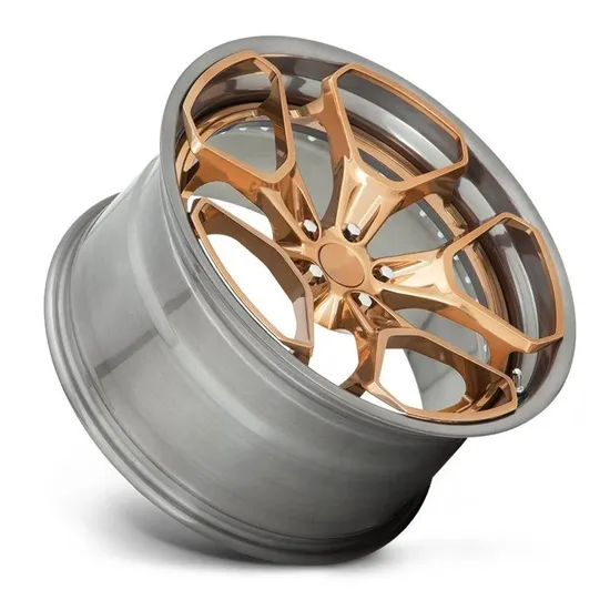 Factory Custom 19-24inch Aluminum Gold Brushed Alloy Car Rim Forged Wheels