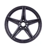 Factory Production Classical Replica Black Machined Face 5 Holes Aluminum Alloy Car Wheel