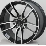 Factory Sale 5 Holes Aluminum Alloy Black Machined Car Wheel - Image 2