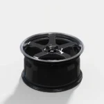 Factory Wholesale 5 Holes Durable Black Painting Aluminum Alloy Car Wheel - Image 4