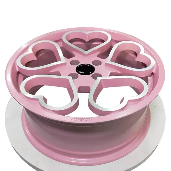 Heart-Shaped Cute Lady's Girl's Purple Custom Original/Aftermarket Rims Suitable for Various Luxury Cars.