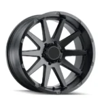 Heavy-Duty 20-Inch Truck Wheels with Reinforced Structure and Matte Black Finish