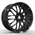 High Perfomance 5 Holes Black Silver Painting Pretty Aluminum Alloy Car Wheel