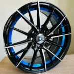 High Quality 15 Inch Black Machined Face & Red Inner Lip Car Alloy Wheels