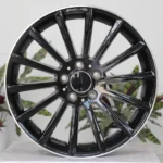 High Quality Durable 5 Holes Black Machined Aluminum Alloy Car Wheel