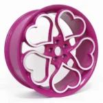 Hot Factory Rims Wheels Forged Aluminum Deep Pink Wheels Customizable Logo Suitable for Various Cute Ladies' Vehicle Models. - Image 3