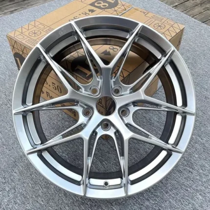 Hot Sale Titanium Silver Flow Formed Casting Racing Passenger Car Tires Rims 5X112 Wheels 19 Inch for BMW E46 E34 E60 E90 E92 E60