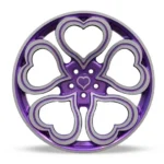 Ladies' Cute Heart-Shaped Purple Wheel Rims Suitable for Various Luxury Car Sizes