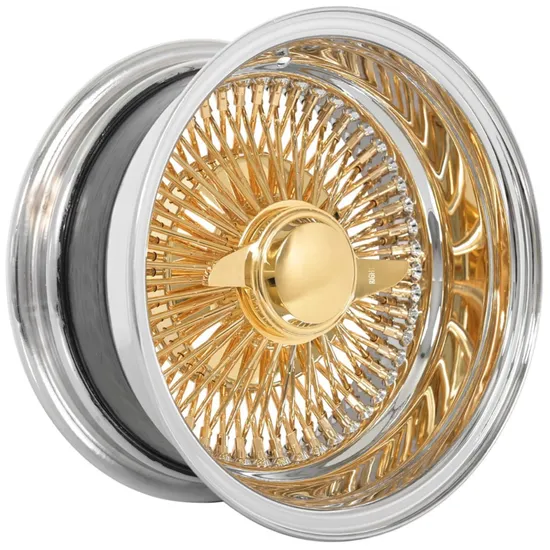 Luxury High Quality Auto-Parts Golden Forged Wheel 16 17 18 19 20 21 22 Inch Spoke Chrome Wire Car Wheel Rim