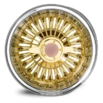 Luxury Wholesale Golden Spinner Wire Chrome Straight/Cross Lace Spoke Alloy Car Rims 13X7 14X6 14X7 17X9 13 14 15 16 17 18 19 20 22inch Forged Wheels - Image 3