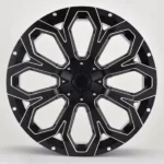 Matt Black Machine Face 4X4 Aluminum Off-Road Wheel Rims - Image 3