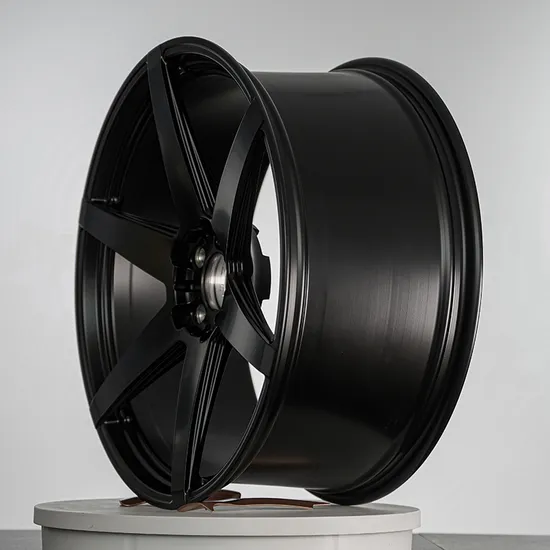Multi Spoke Black Aluminum Alloy Car Rim Satin Black 5 Holes Passenger Car Wheel