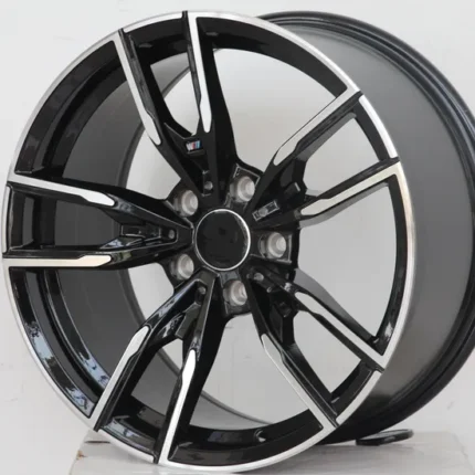New Design 5 Holes Black Painting Flow Formed Passenger Car Alloy Wheel