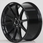 New Design Flow Formed Passenger Car Wheel 5 Holes Black Aluminum Alloy Car Wheel